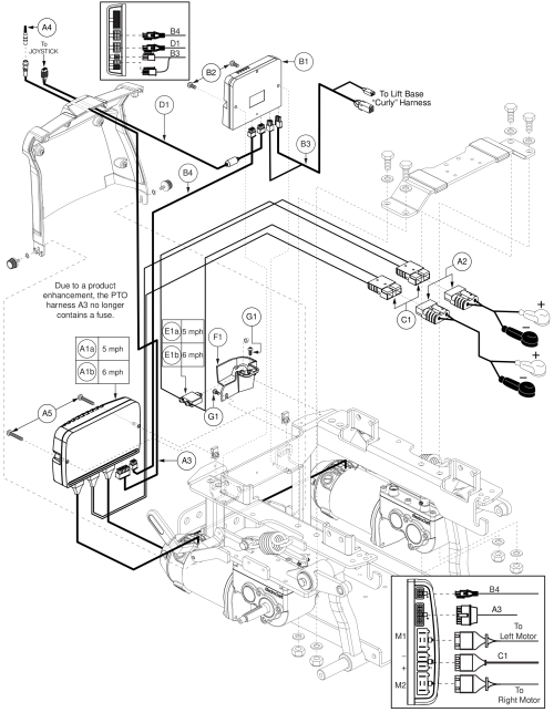 Q-logic Electronics, Q6 Edge, Tb3 Lift Only, 5 / 6mph Motors, Am1 (config# 04) parts diagram