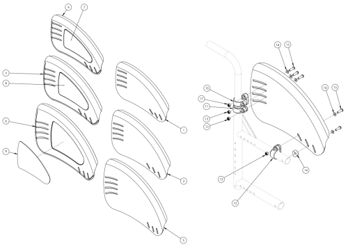 Catalyst 5vx Fixed Mount Fender Side Guard parts diagram