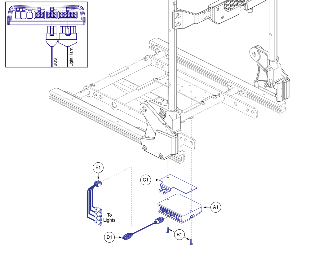 Ne+ Lights Thru Lm - Standard Light, Flex Seat parts diagram