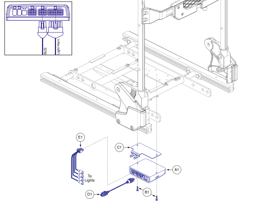 Ne+ Lights Thru Lm - Standard Light, Flex Seat parts diagram