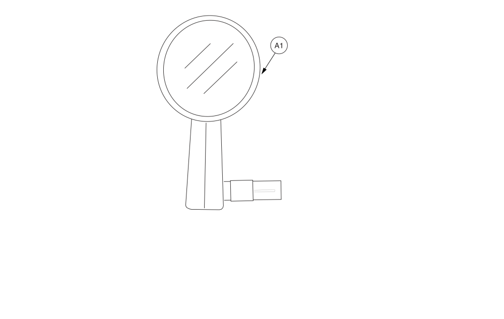 Rear View Mirror - Straight Tiller parts diagram