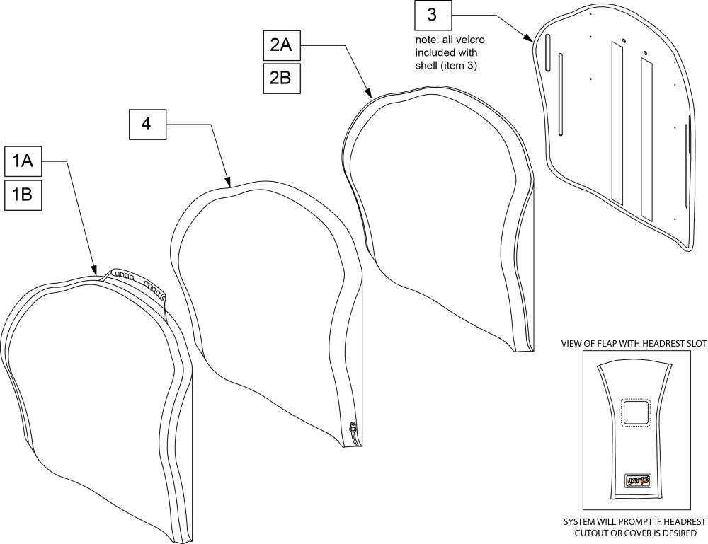 J3 Ut Pa Backrest parts diagram