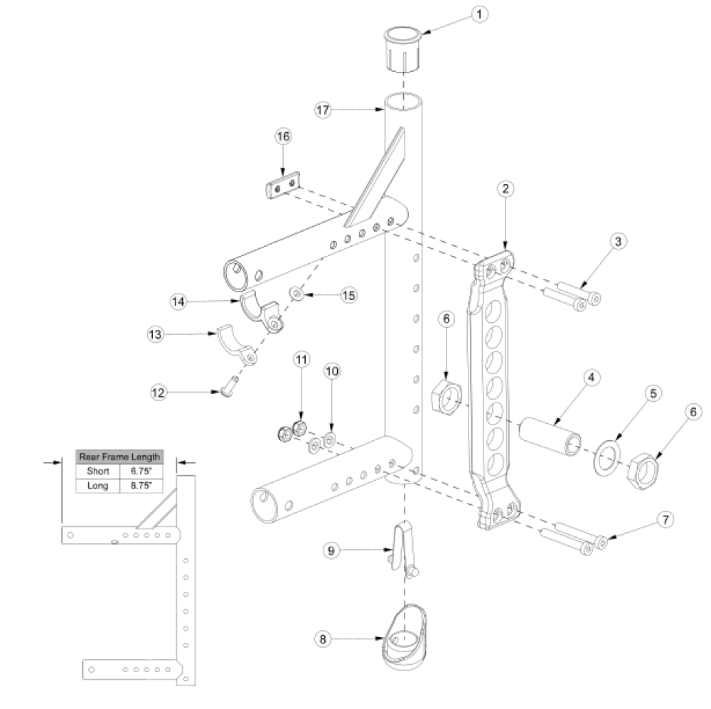Canada / Aadl Adjustable Axle Plate Rear Frame parts diagram