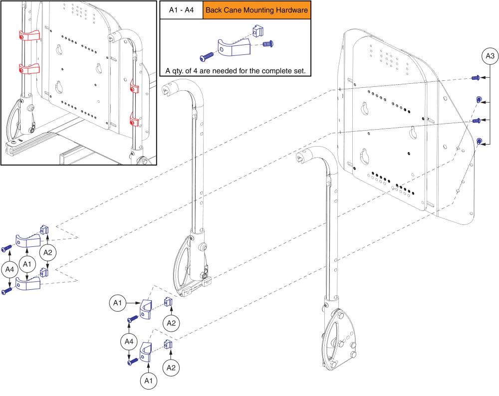 Back Plate Mounting Hardware parts diagram