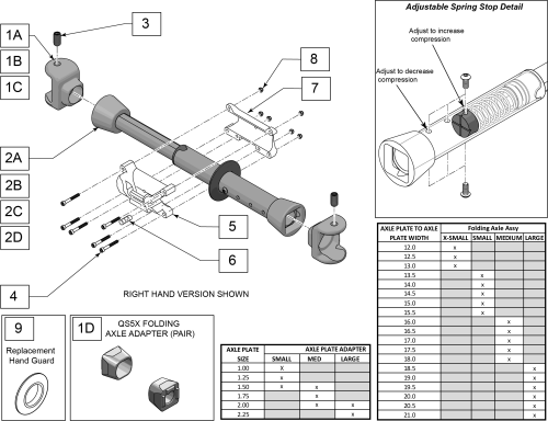Folding Axle Receiver (for Folding Chairs) parts diagram