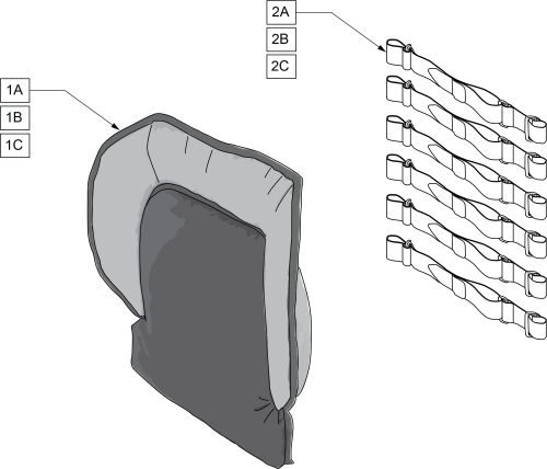 Standard Backrest Upholstery parts diagram