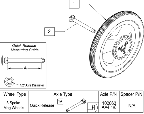 Rear Wheel And Qr Axle parts diagram