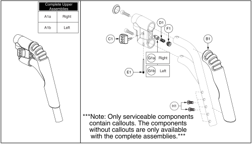 70° Style #8 Swing-away Straight Upper parts diagram