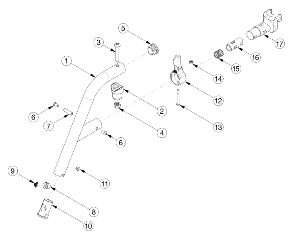 Catalyst E Hangers - 60 Degree Extension Tube parts diagram