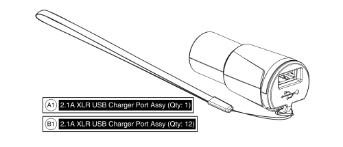 Xlr Usb Charger Port parts diagram