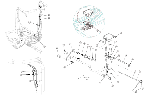 Focus Cr Hand Tilt Mechanism Reclining Back parts diagram