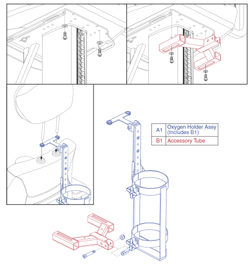 Oxygen Holder Assy, Jazzy Air parts diagram