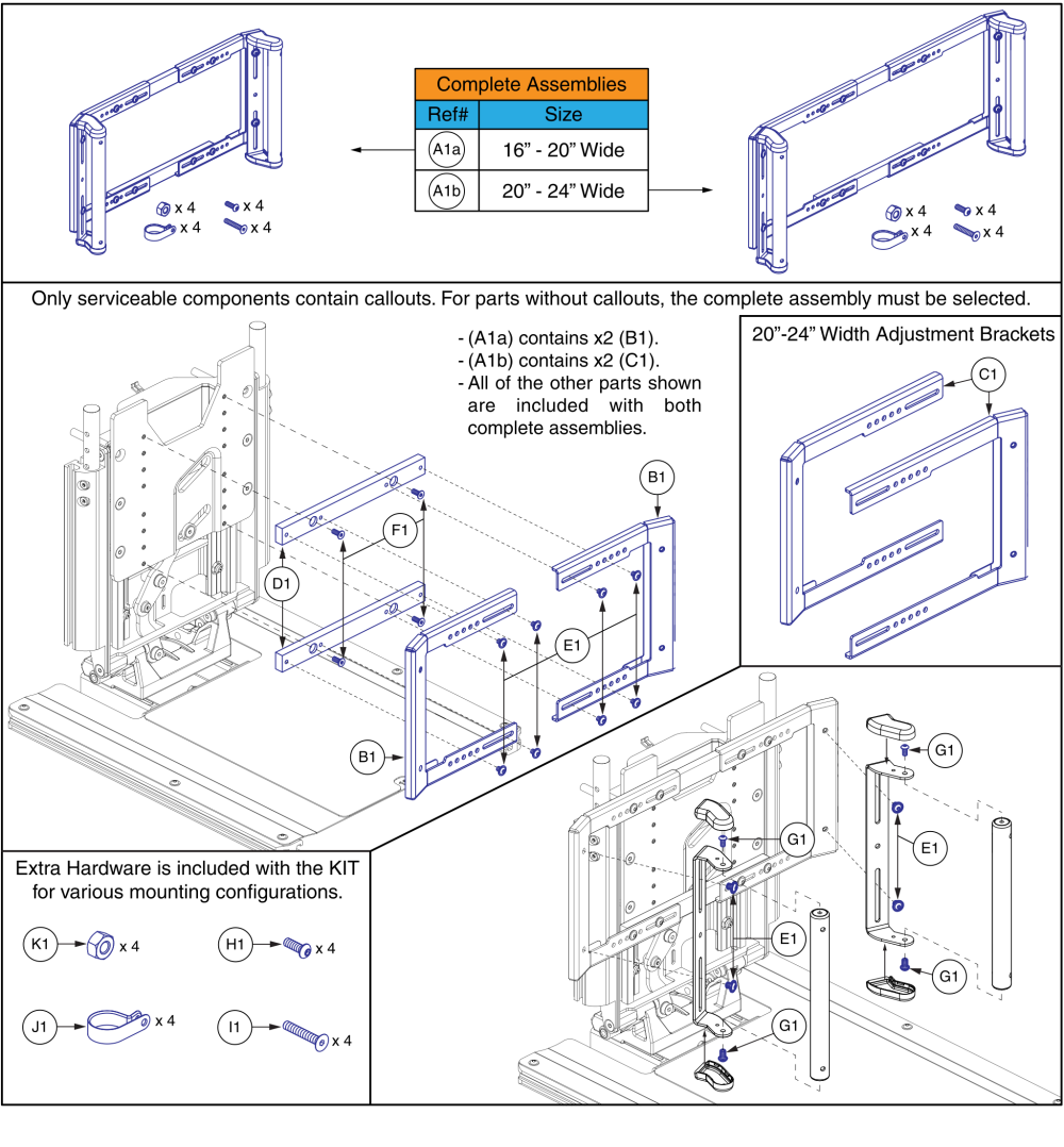 Aftermarket Back Interface, Tb3 parts diagram