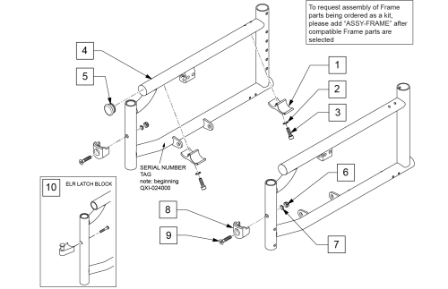 Fixed Hemi Side Frame Qx (effective 8/15/16) parts diagram