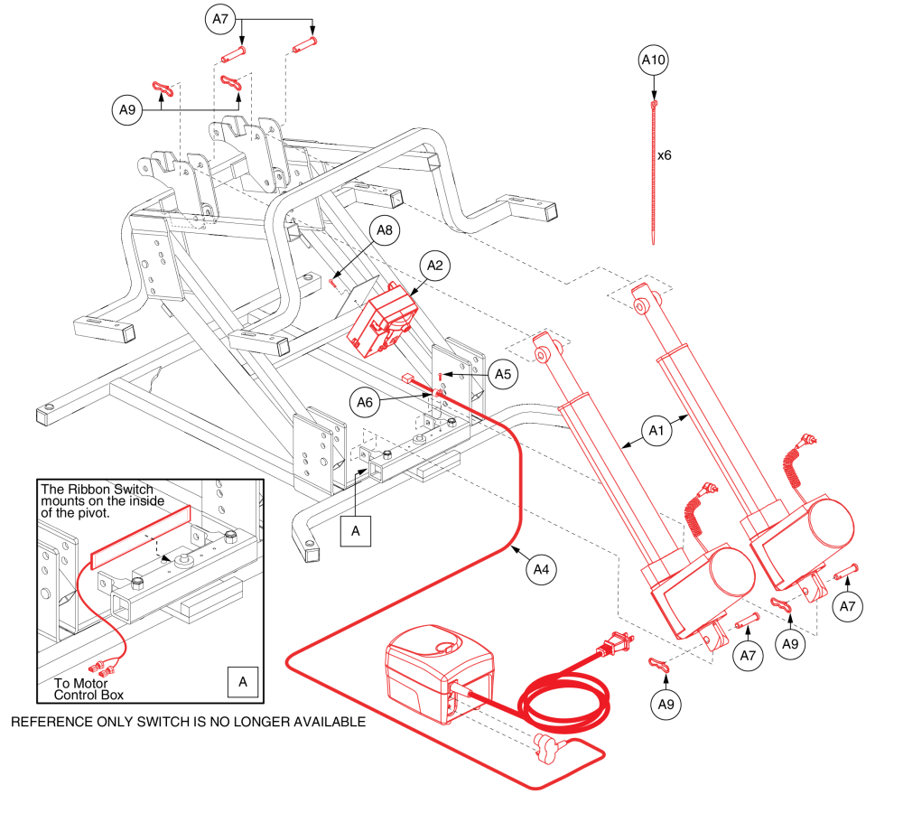 Standard Dual Motor,slave Motor parts diagram