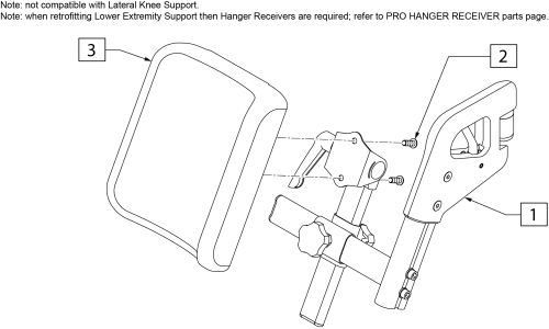 Lower Extremity Support parts diagram