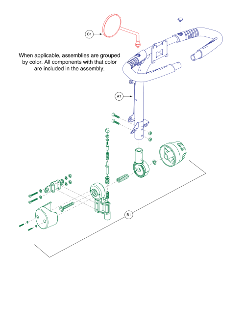 Tiller Assy. W/ Mirror, Victory Sport, S710dxw parts diagram