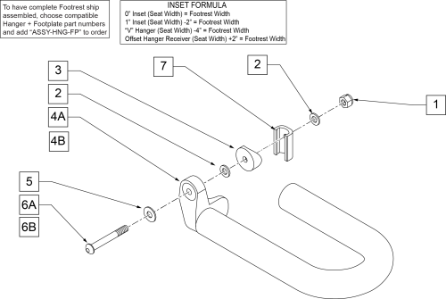 Foam Footplate parts diagram