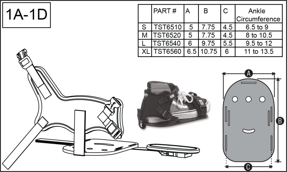 Foot & Ankle Positioners parts diagram