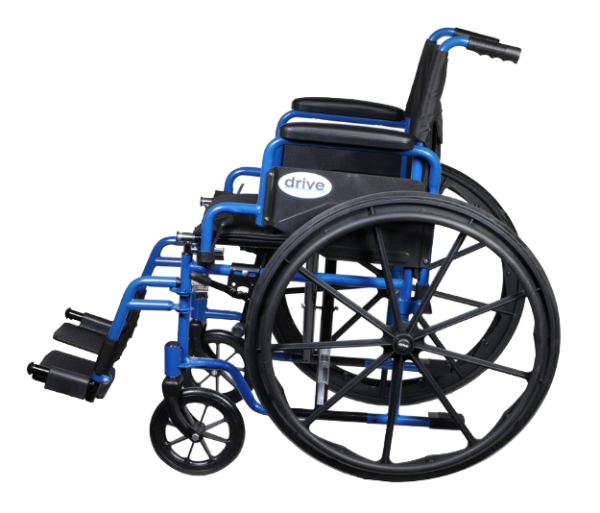 Drive Medical Blue Streak Wheelchair | Standard Folding