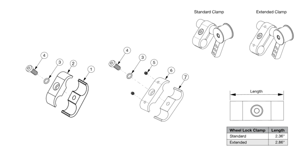 Ethos Wheel Lock Clamps parts diagram