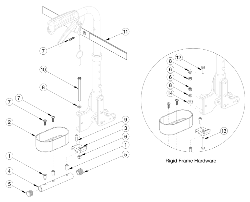 Liberty Cane And Crutch Holder parts diagram