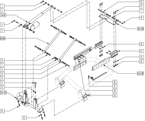Tilt/recline Assembly parts diagram