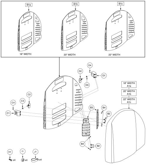 Synergy Shape Back, Shape Gp parts diagram