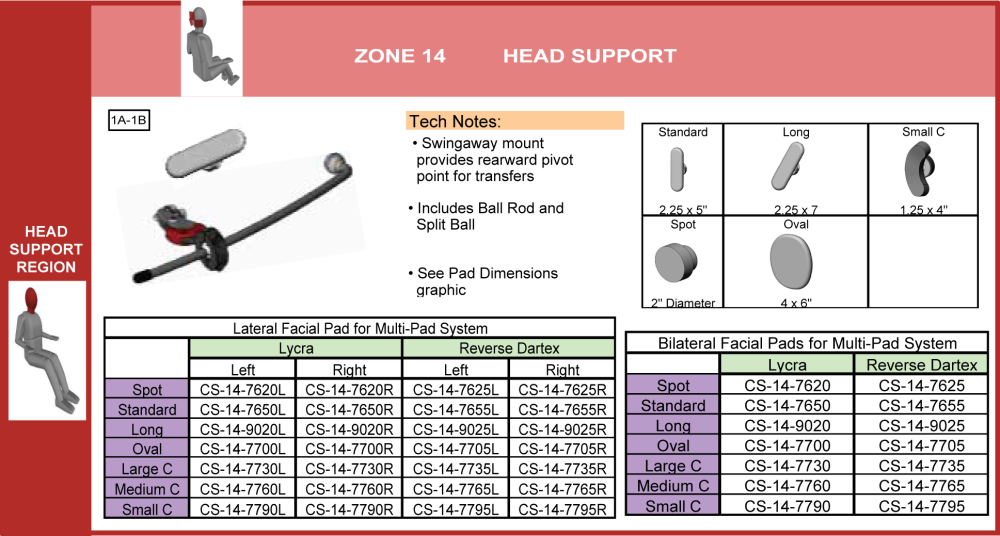 Cs-14-lacc Lateral Head Support Accessories (3 Of 4) parts diagram