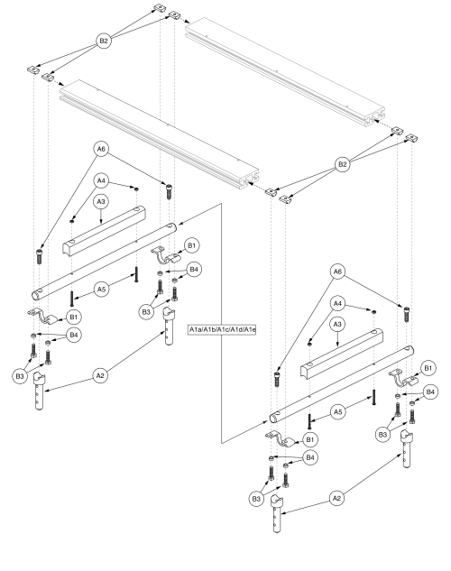 Hd Seat Frames - Horizontal & Vertical Stem Supports - Synergy Hd, 1 Inch Bar parts diagram