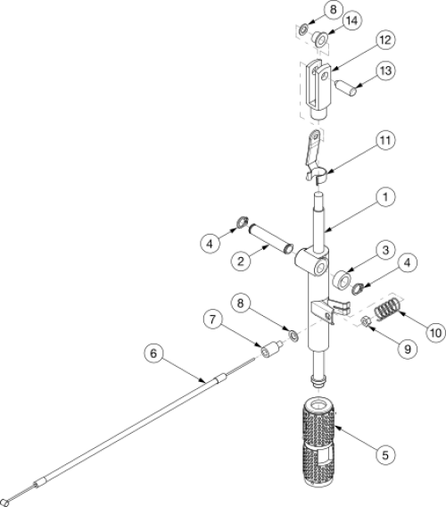 Tyke Mechlock And Cable parts diagram