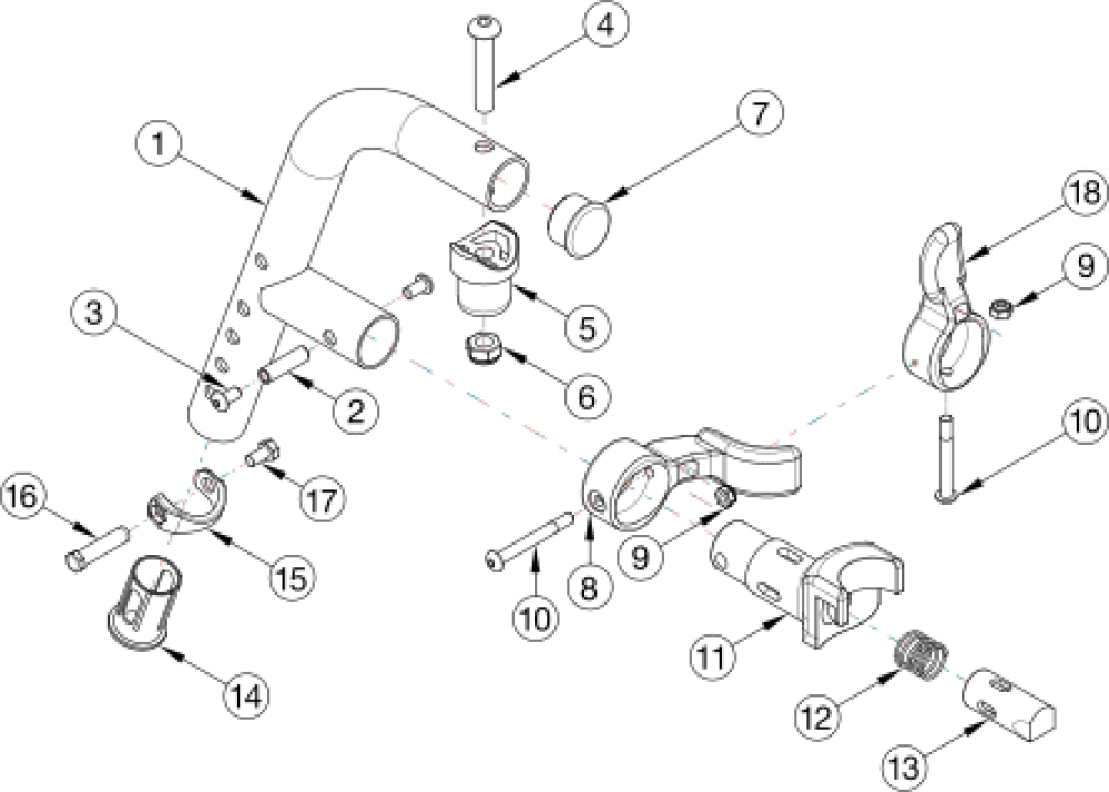 70 Degree Extension Mount Hanger parts diagram