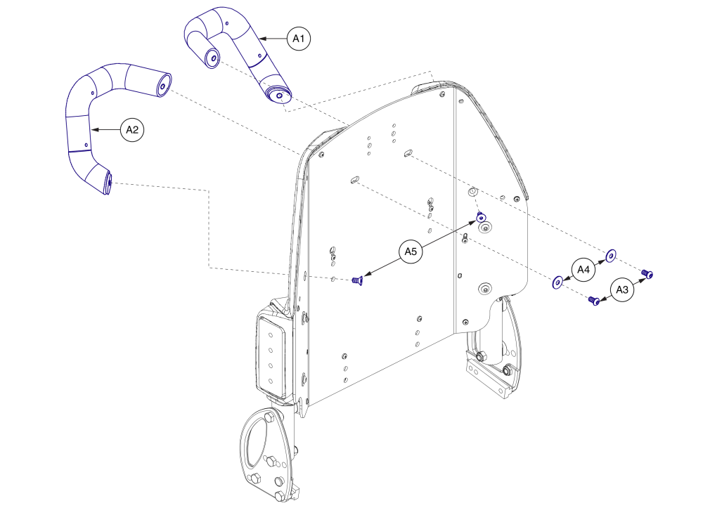 Push Handles, Tru-comfort V2 parts diagram