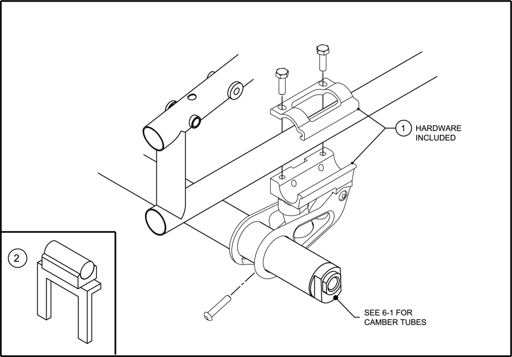 8) Frog Leg Suspension Axle Assy parts diagram