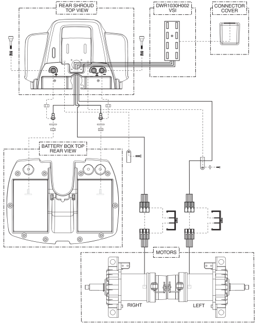 Electrical System Diagram, Vsi Rear Electronics, Go-chair / Z-chair parts diagram