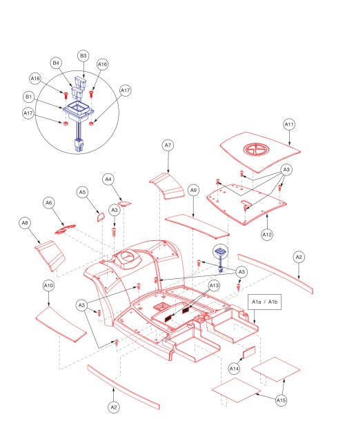 Celebrity X Le Front Shroud Assy, 4 Wheel Units parts diagram