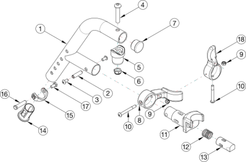 60 Degree Extension Mount Hanger parts diagram