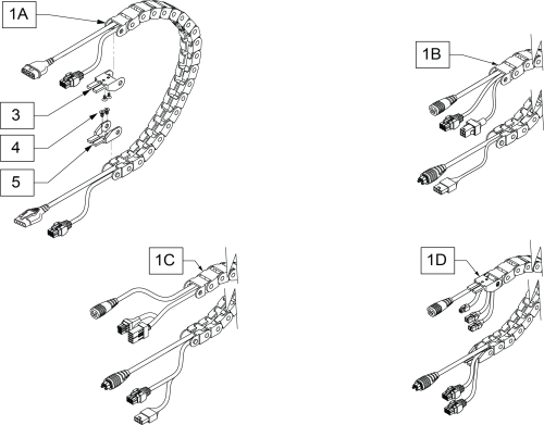 Lift Track Wiring S/n Prefix M710, M715 & M720 And S/n Prefix Pls6a-pls6c parts diagram