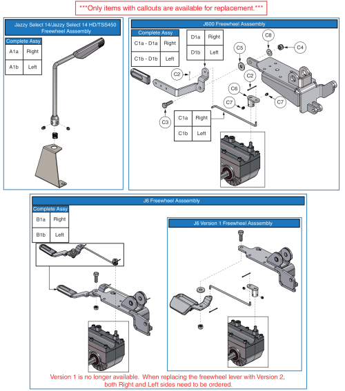 Ccl D08 Freewheel Levers parts diagram