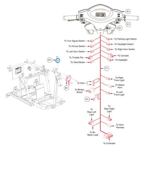 Console Assy, Baja™ Raptor 2 parts diagram