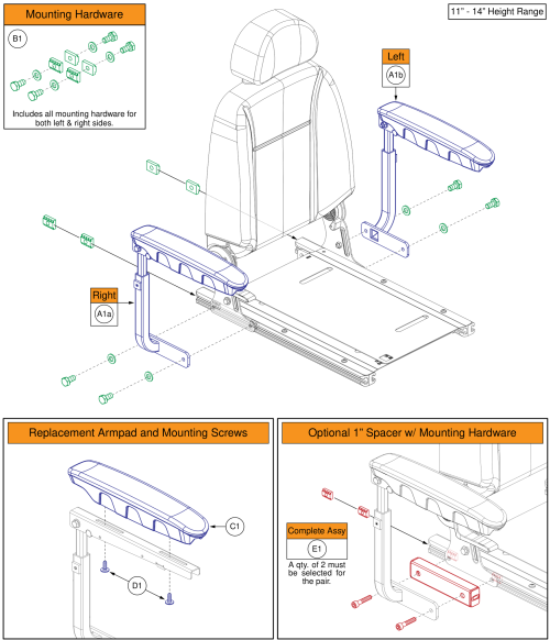 Contoured Armrests, 11