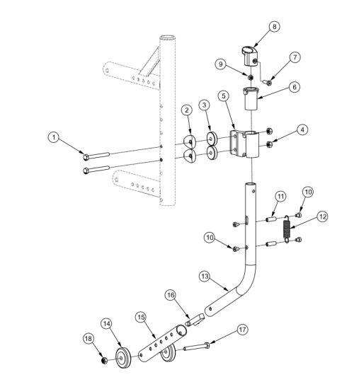 Catalyst 5vx Swing-in Anti-tip parts diagram