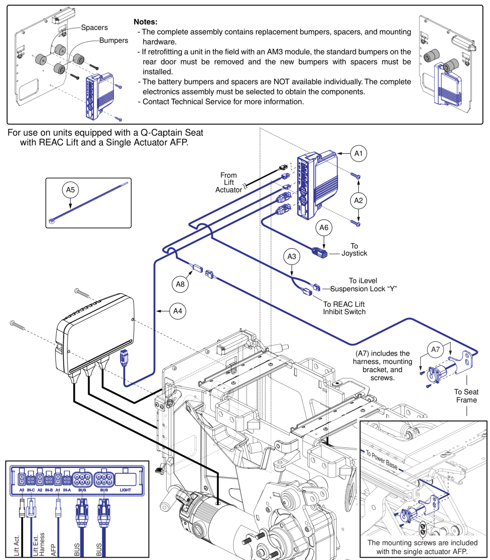 Ql3 Am3 For Q-captains W/ Reac Lift & Sing. Act. Afp, Stretto parts diagram