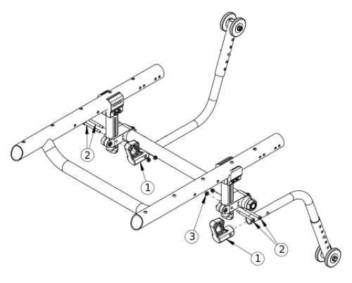 Rogue And Little Wave Anti-tip Receiver parts diagram