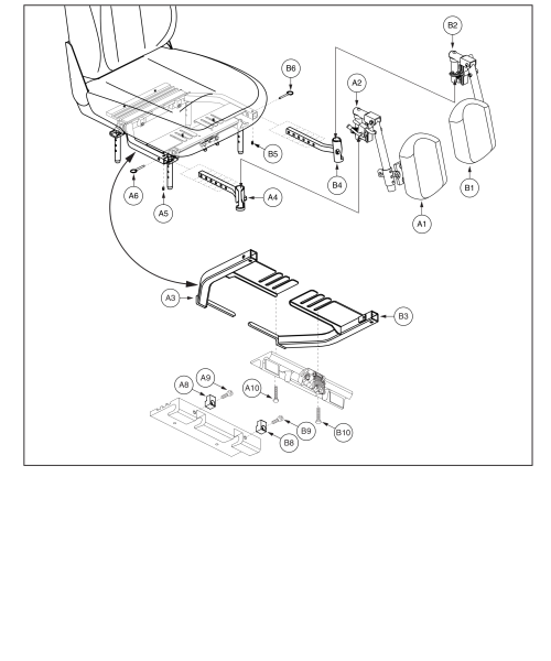 Style #12 Elrs W/residual Limb Supports, Universal Seat parts diagram