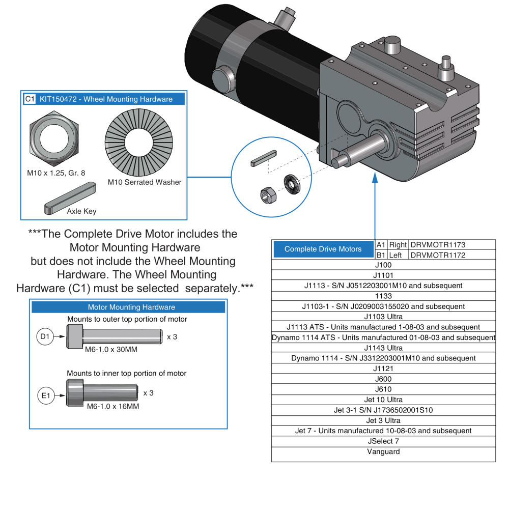 E620, Motor Assembly parts diagram