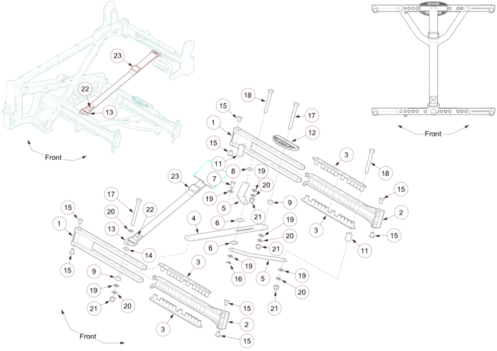 Liberty Folding Base Cross Brace parts diagram