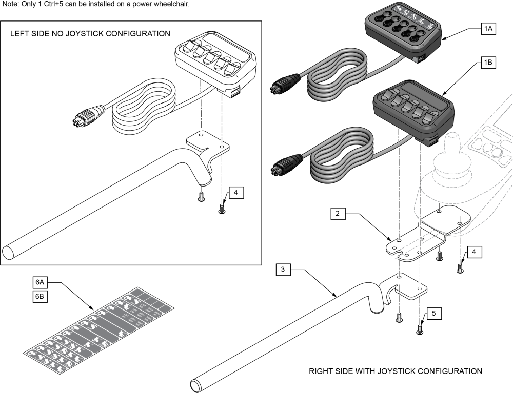 Ctrl +5 Arm Mount parts diagram