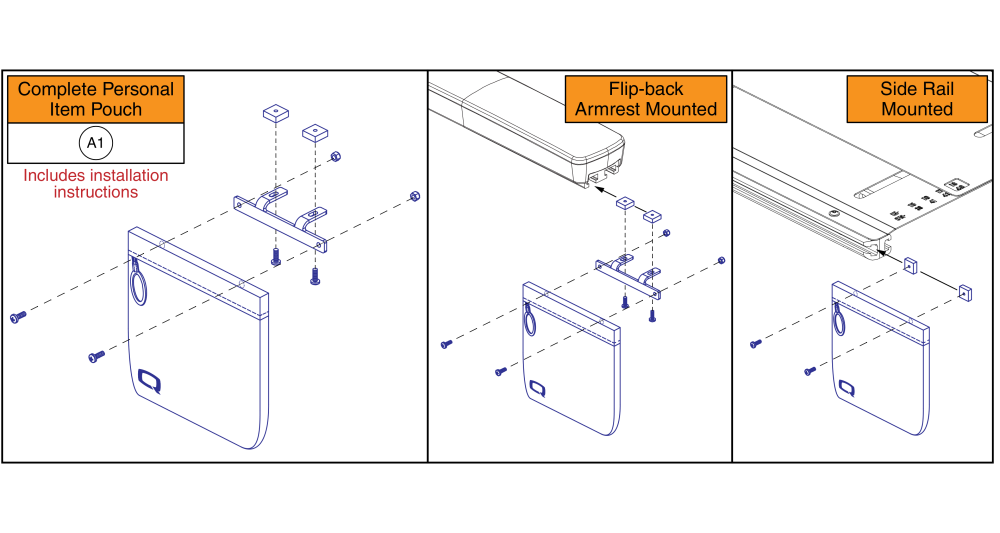 Personal Item Pouch, Quantum parts diagram