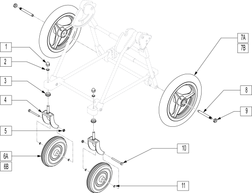 Vent Wheels / Caster Assemblies parts diagram
